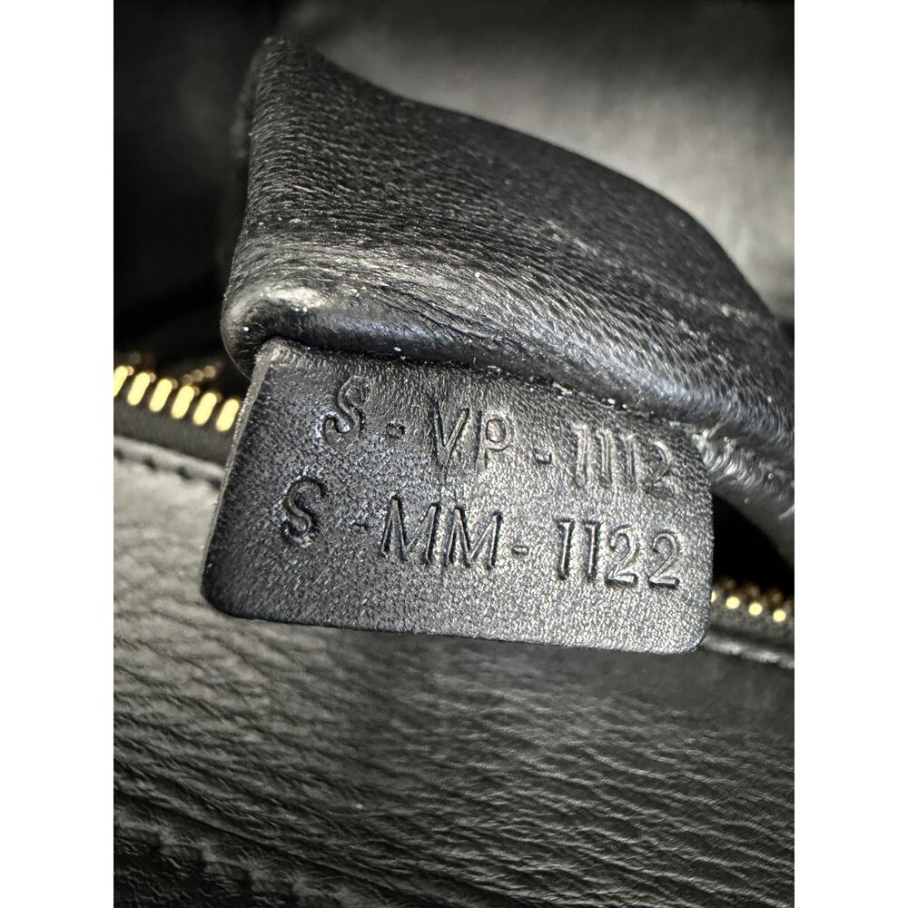 Celine Tricolor Mini Luggage Tote Bag Calf Leather Suede Rust Red Black - Picture 16 of 16